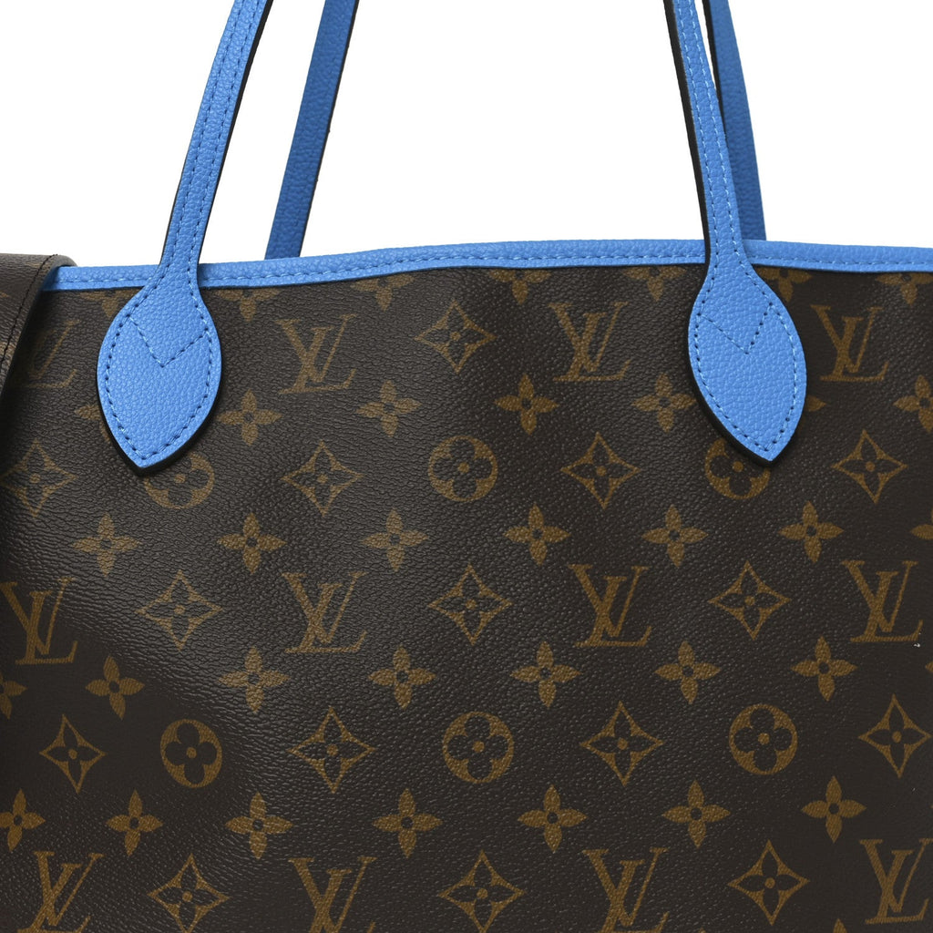 Louis Vuitton Monogram Inside Out Neverfull Bandouliere MM Gaston Blue