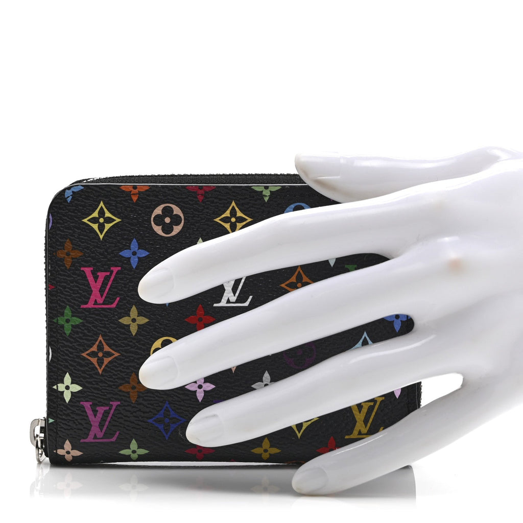 Louis Vuitton LV x TM Monogram Multicolor Zippy Coin Purse Black