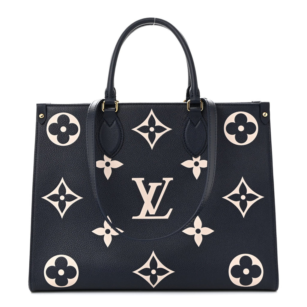 Louis Vuitton Empreinte Monogram Giant Onthego MM Navy Creme