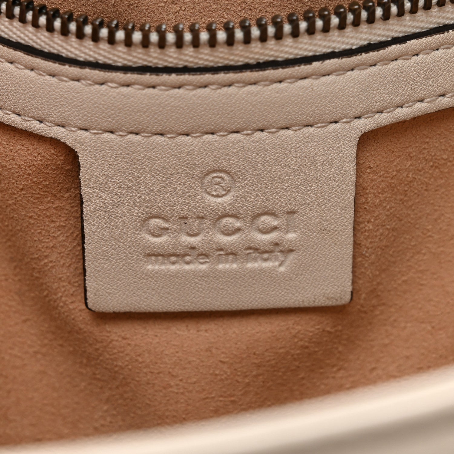 Gucci Calfskin Matelasse Small GG Marmont Shoulder Bag White