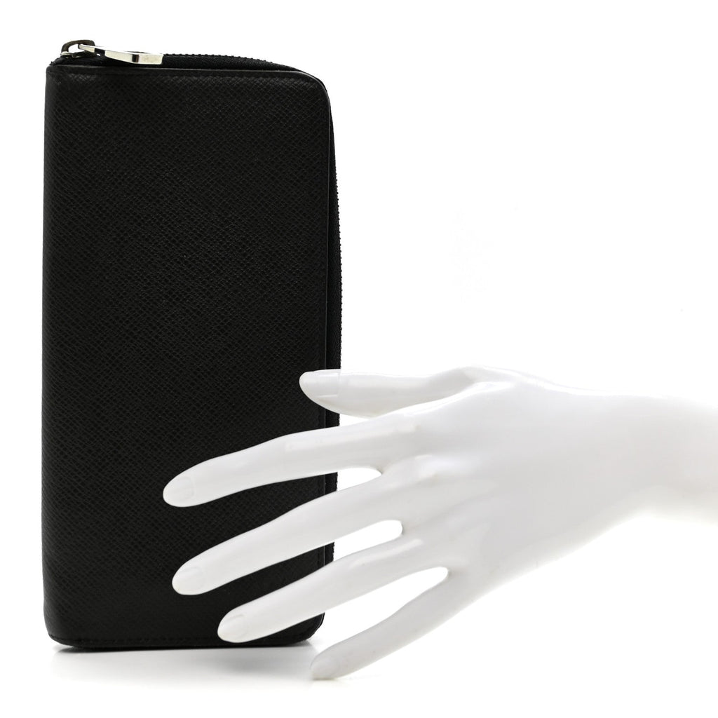 Louis Vuitton Taiga Vertical Zippy Wallet Black