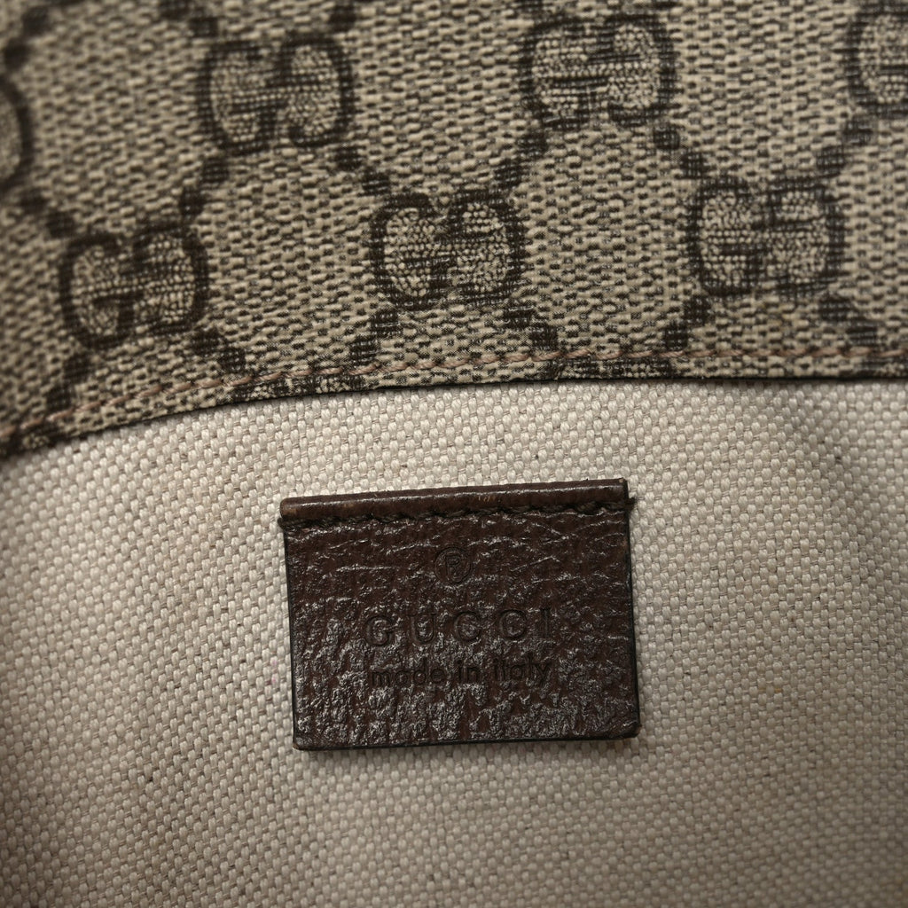 Gucci GG Supreme Monogram Neo Vintage Web Belt Bag Brown