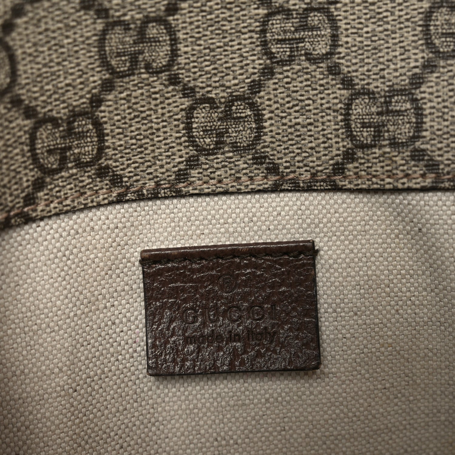 Gucci GG Supreme Monogram Neo Vintage Web Belt Bag Brown