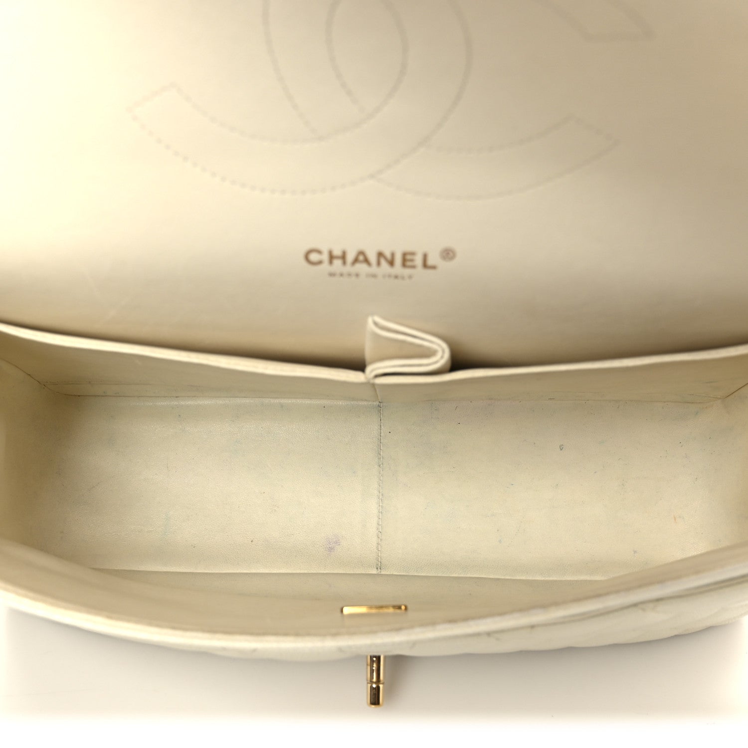 Chanel Caviar Quilted Jumbo Double Flap White