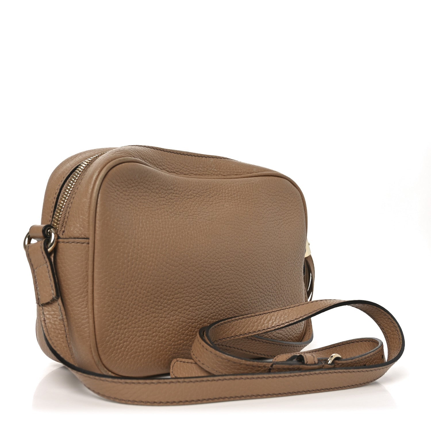 Gucci Pebbled Calfskin Small Soho Disco Bag Rose Beige