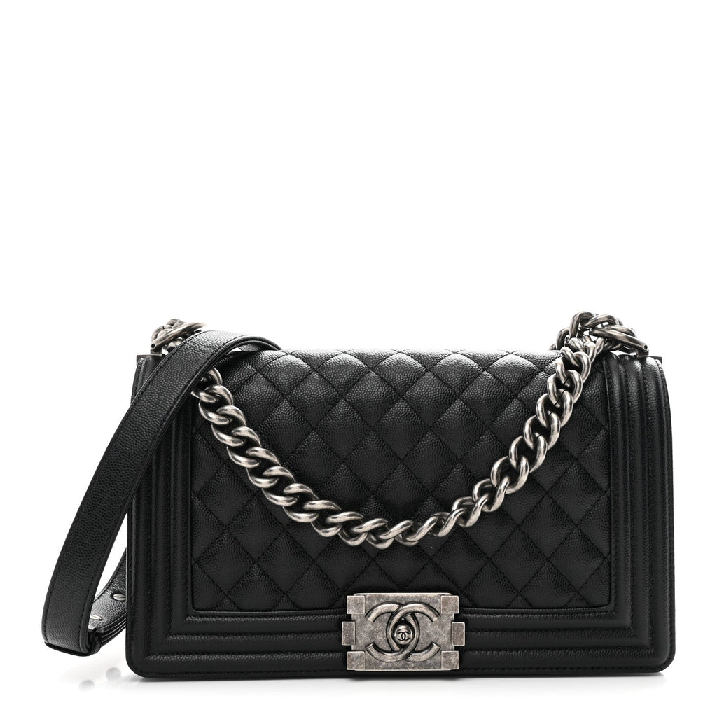 Chanel Caviar Quilted Medium Boy Flap Black