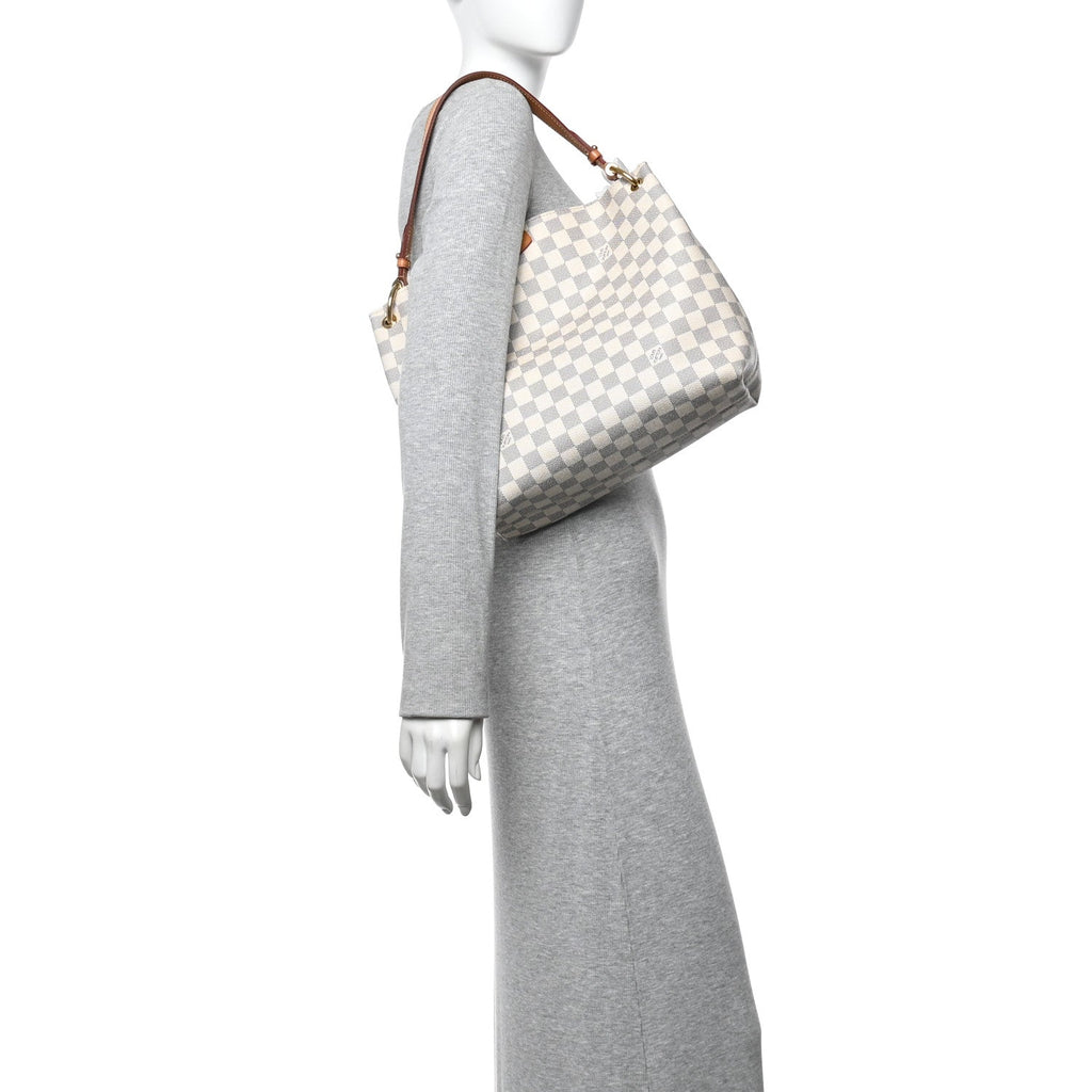 Louis Vuitton Damier Azur Graceful PM Rose Ballerine