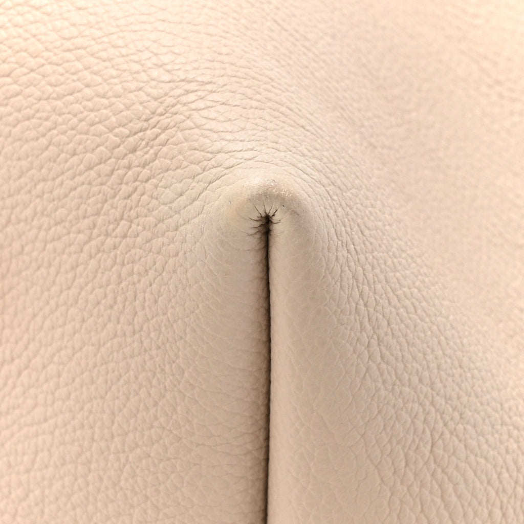 Louis Vuitton Grained Calfskin Low Key Hobo MM Limestone