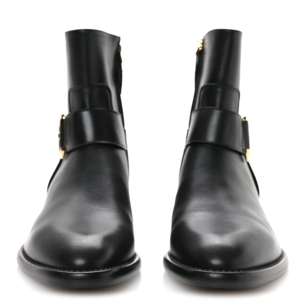 Louis Vuitton Calfskin Westside Flat Ankle Boots 39 Black