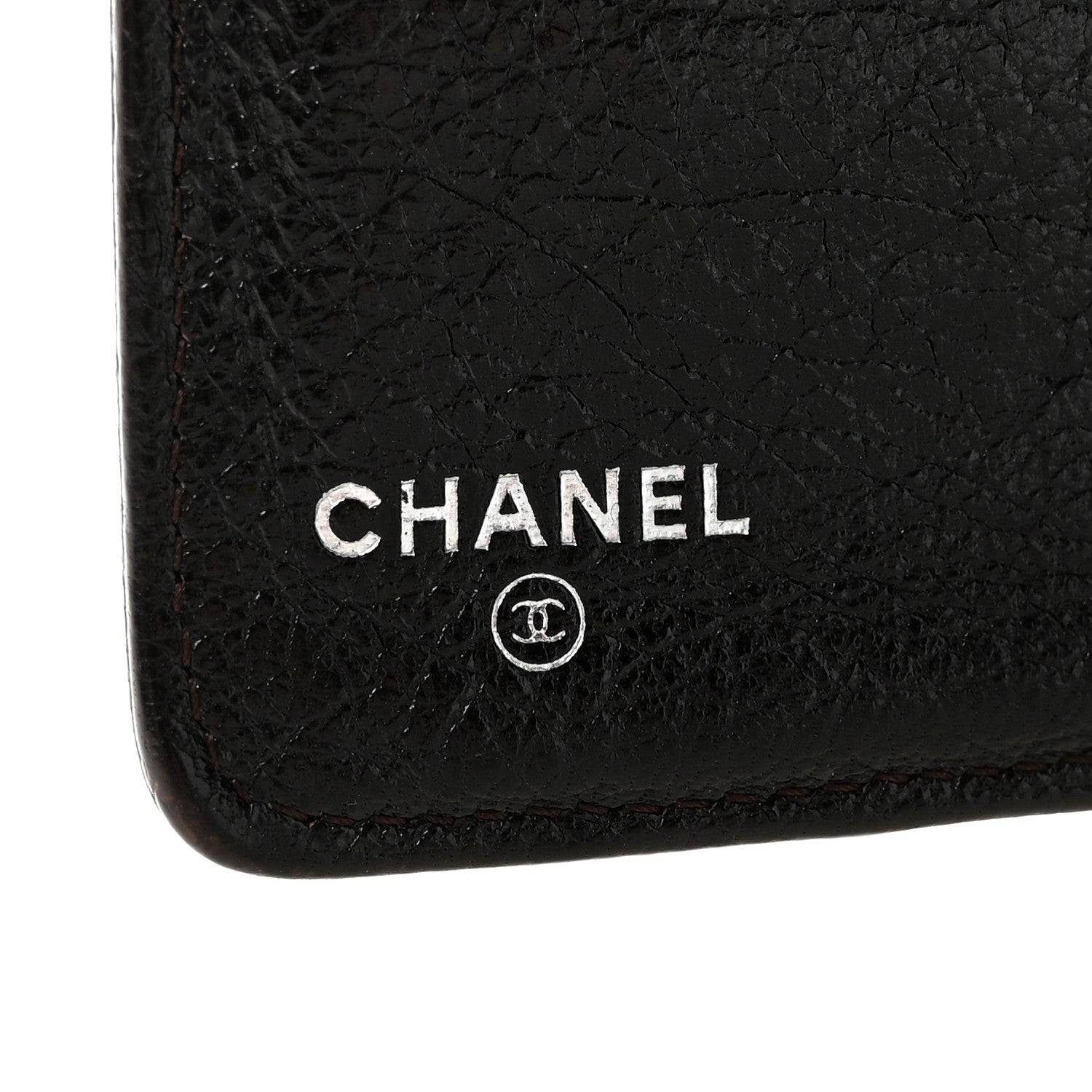 Metallic Calfskin Diamond Embossed Yen Wallet Gold