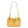 Chanel Suede Quilted Mini Chanel 25 Handbag Yellow
