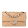 Chanel Caviar Quilted Small Double Flap Beige
