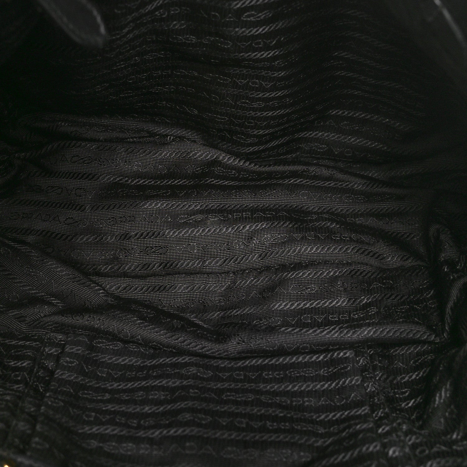 Prada Tessuto Nylon Chevron Quilted Tote Black