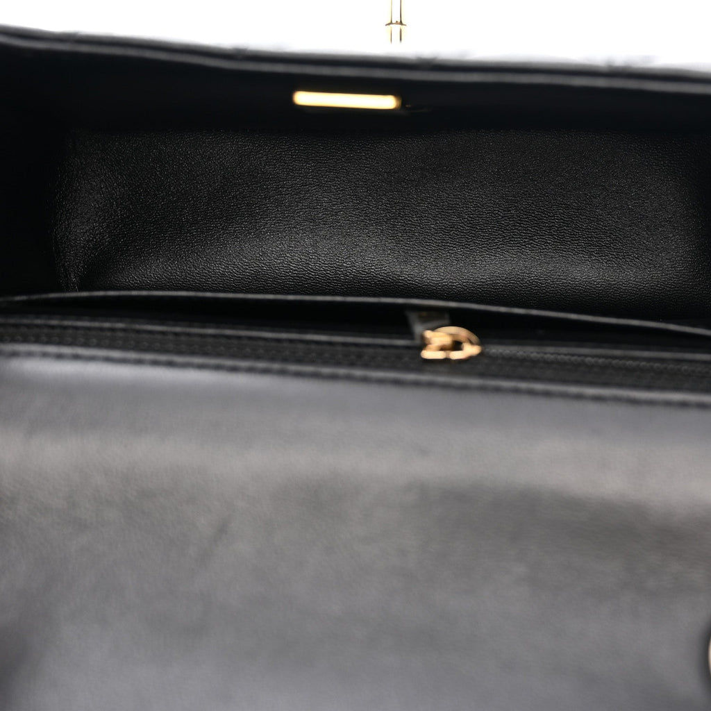 Chanel Lambskin Quilted Mini Rectangular Flap Black