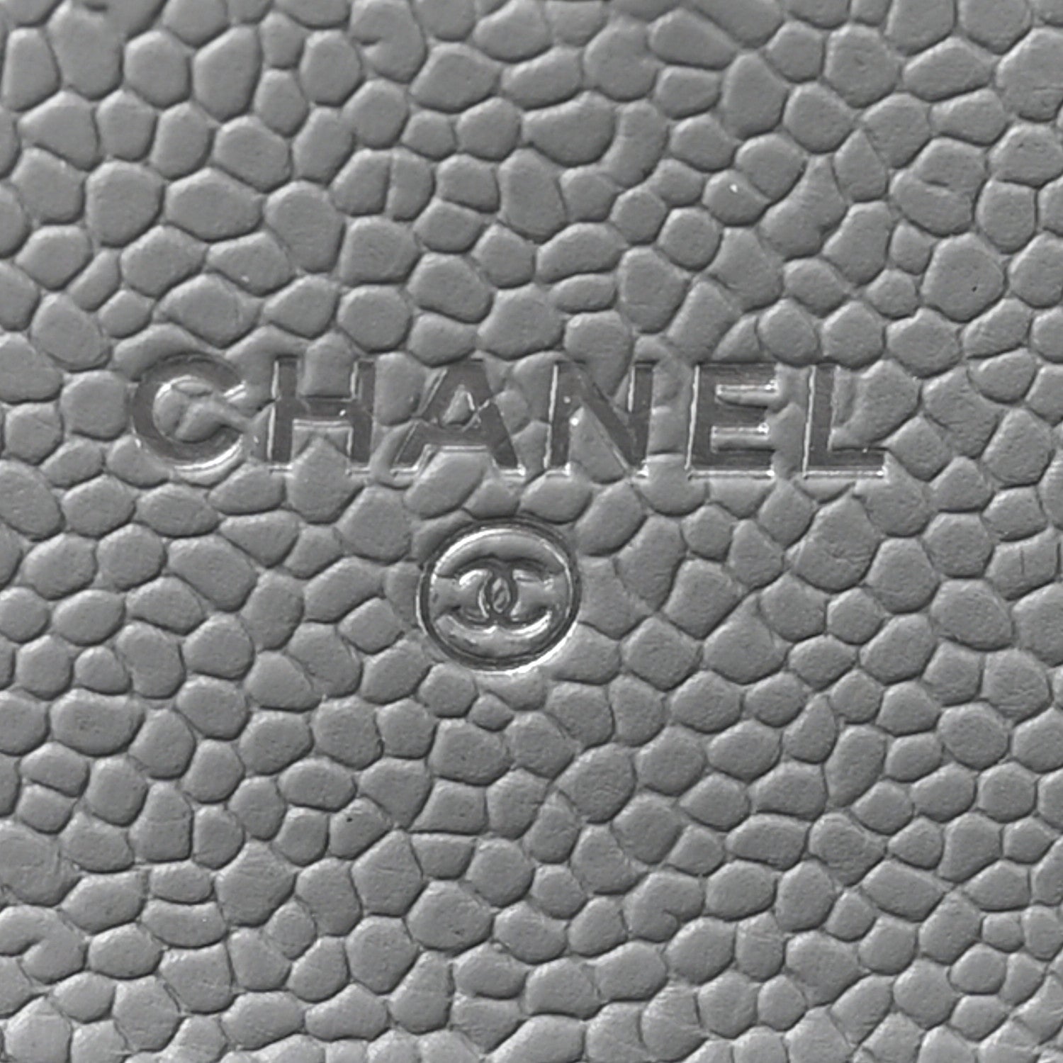 Caviar Chevron Quilted Boy Card Holder Wallet Grey