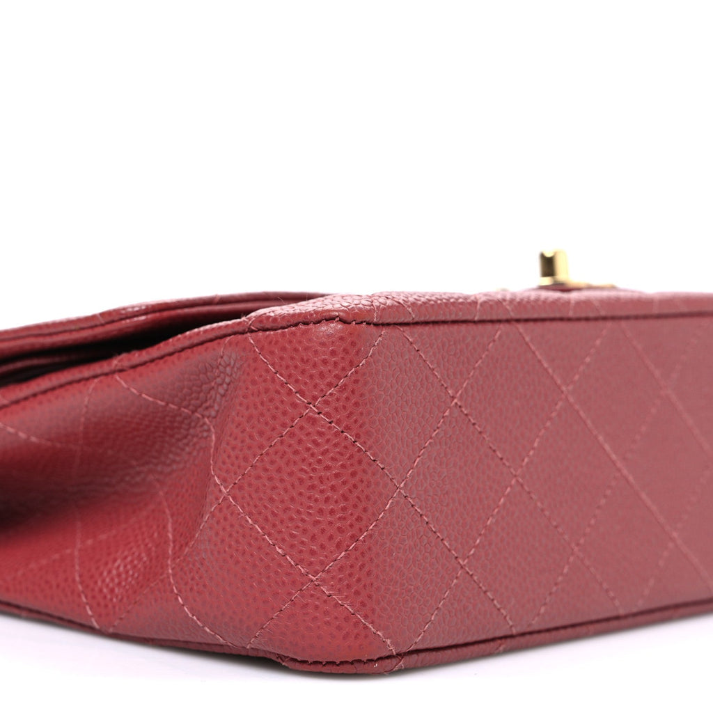 Chanel Caviar Quilted Medium Double Flap Dark Pink