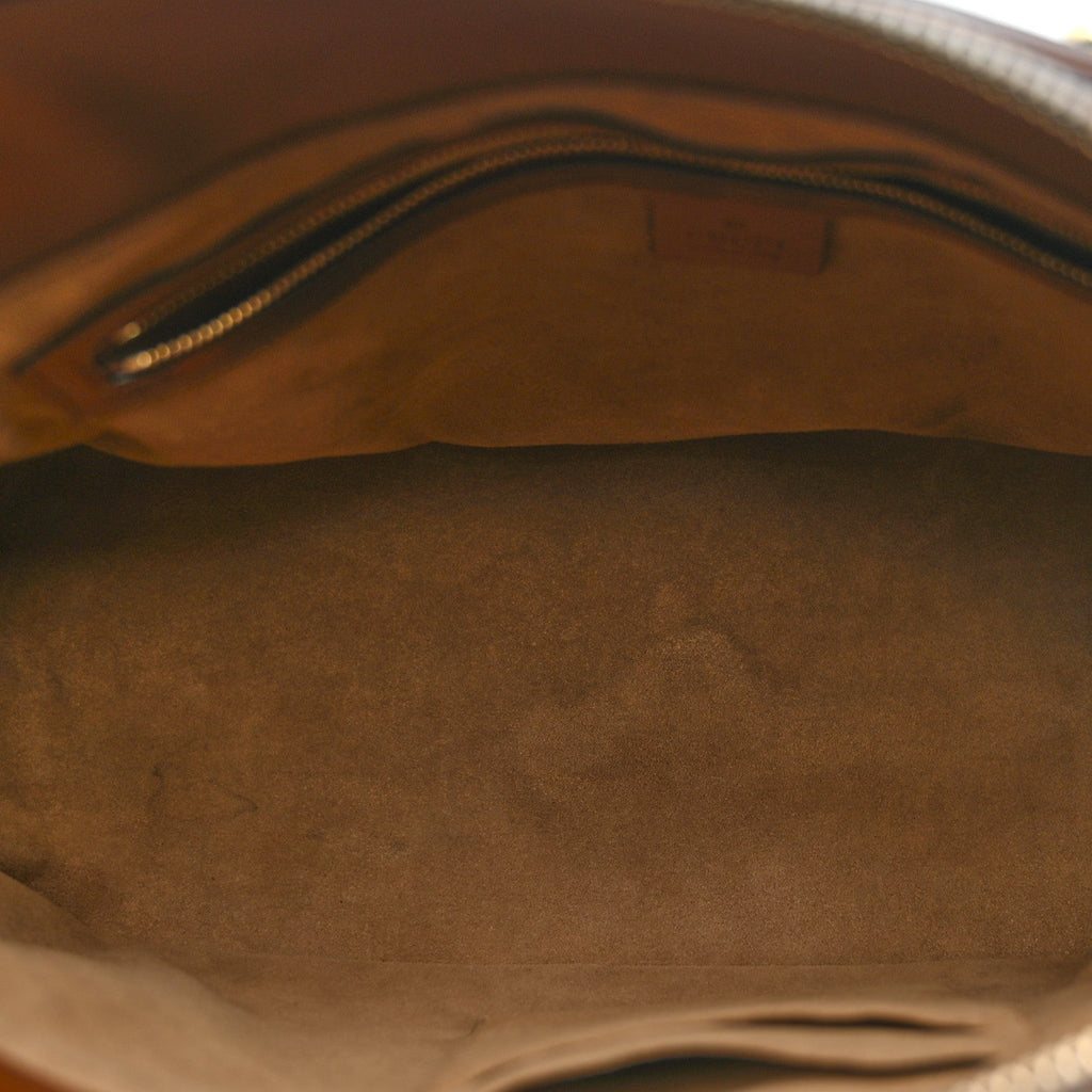 Gucci GG Supreme Monogram Small Zip Top Tote Beige Tuscany