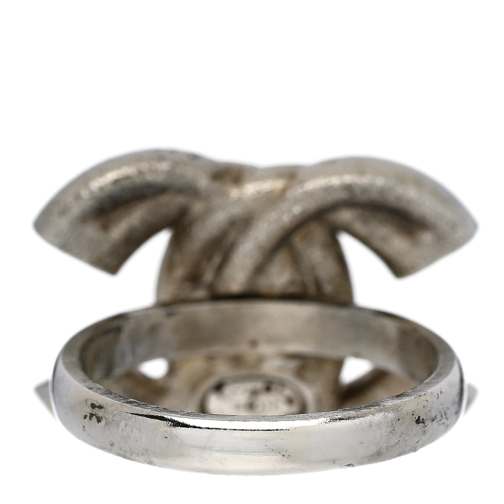Crystal Double CC Ring 52 6 Silver