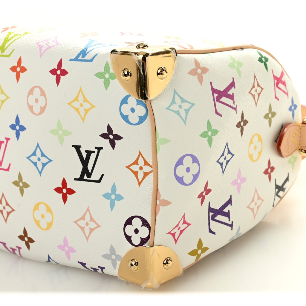 Louis Vuitton LV X TM Monogram Multicolor Speedy Bandouliere 25 White