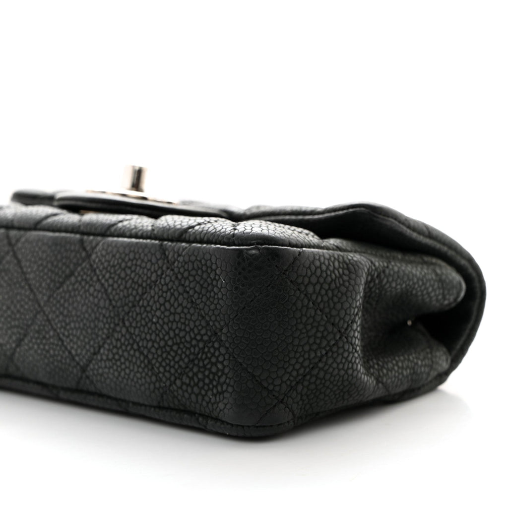 Chanel Iridescent Caviar Quilted Extra Mini Flap Black