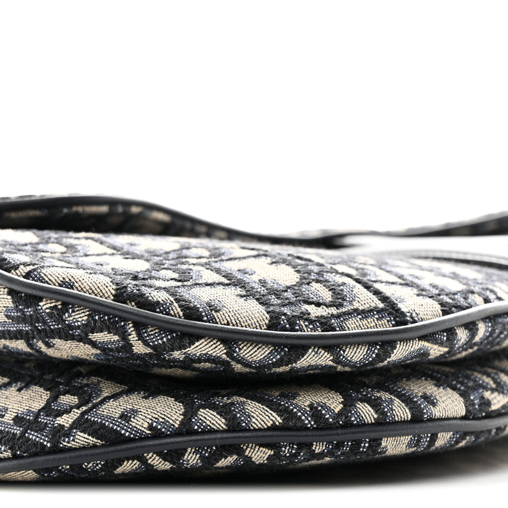 Christian Dior Oblique Saddle Bag Blue