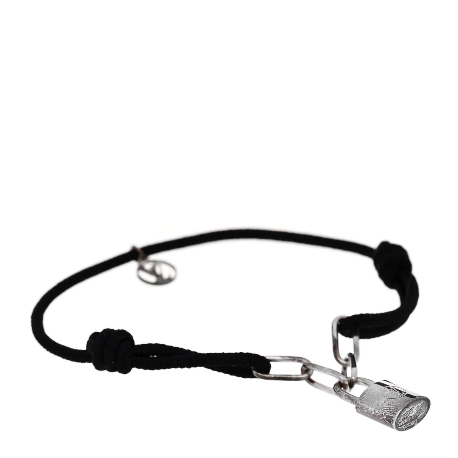 Louis Vuitton X Virgil Abloh Sterling Silver Lockit Bracelet Black