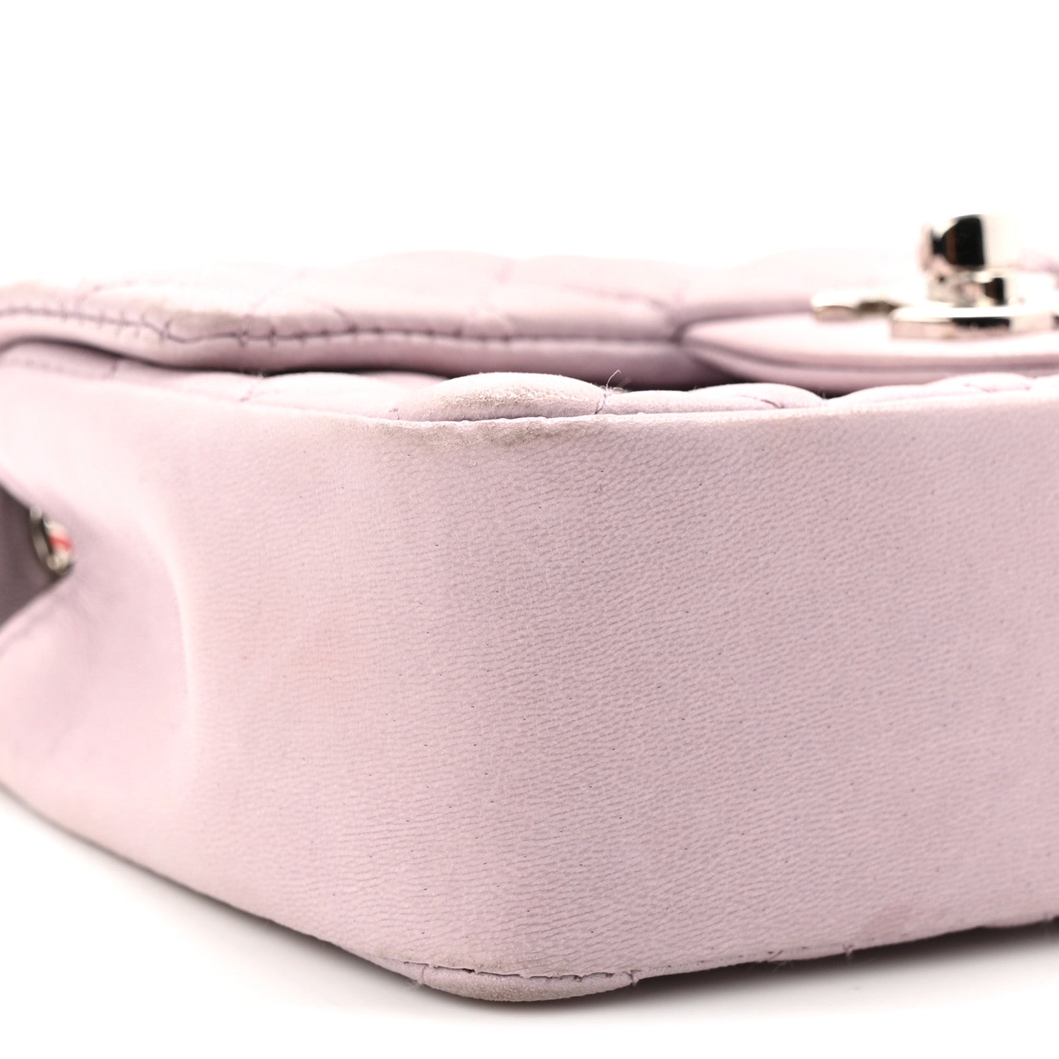Chanel Lambskin Quilted Extra Mini Valentine Flap Lilac