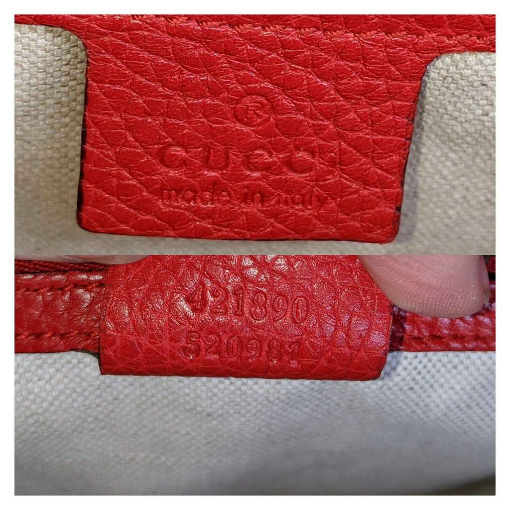 Gucci Red GG Marmont Top Handle Bag