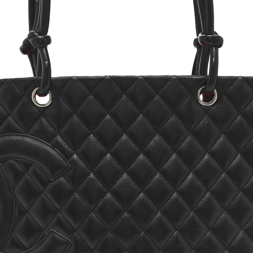 Chanel Calfskin Quilted Large Cambon Tote Black