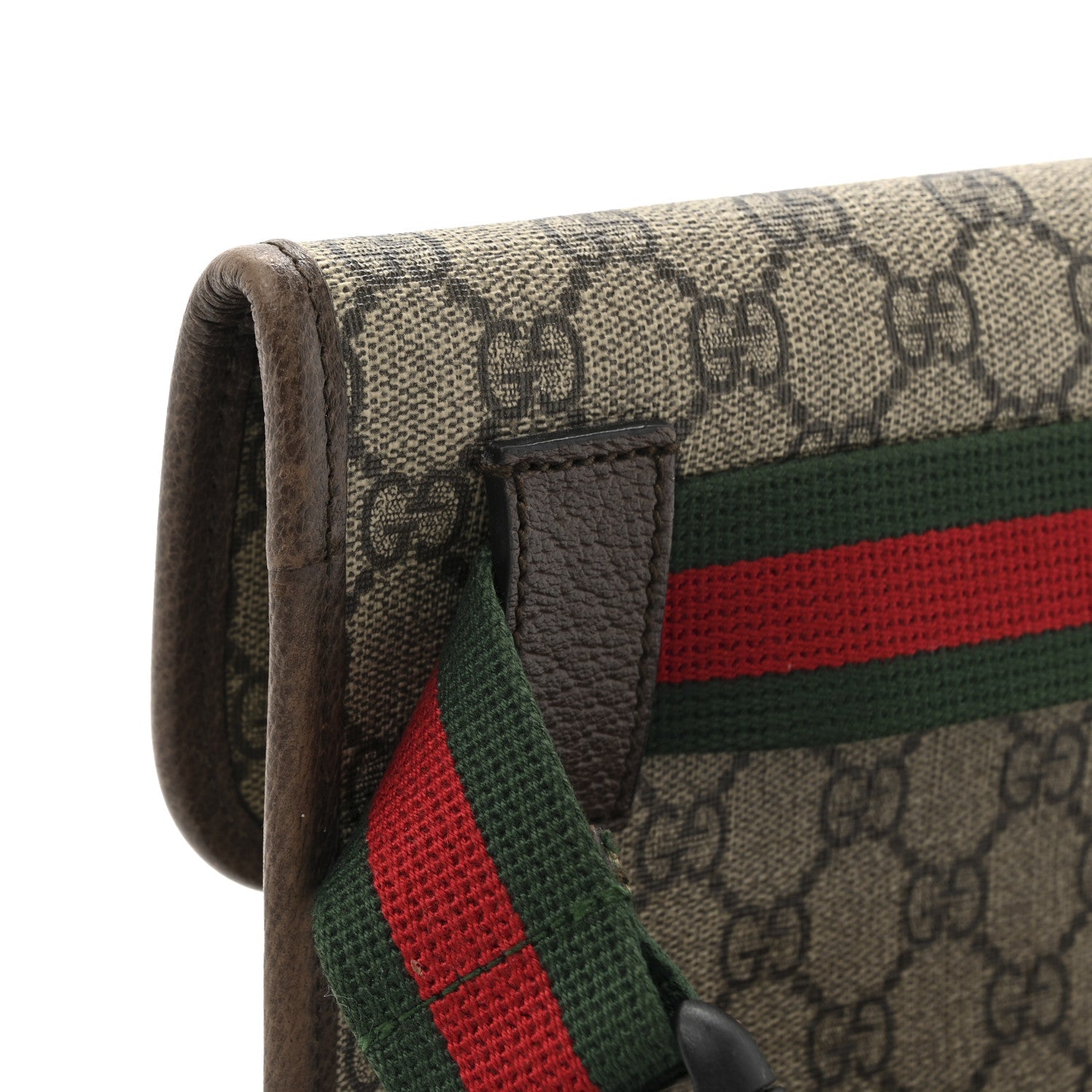 Gucci GG Supreme Monogram Neo Vintage Web Belt Bag Brown