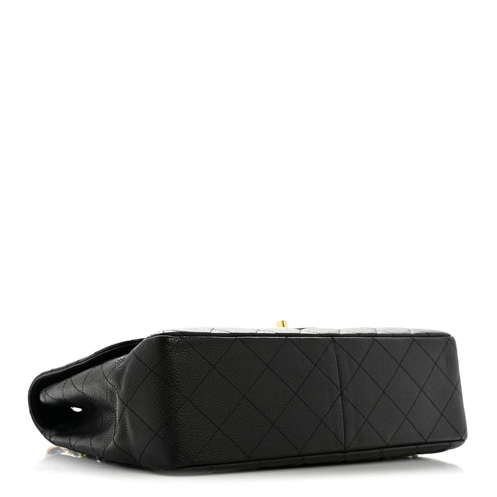 Chanel Caviar Quilted Jumbo Single Flap Black