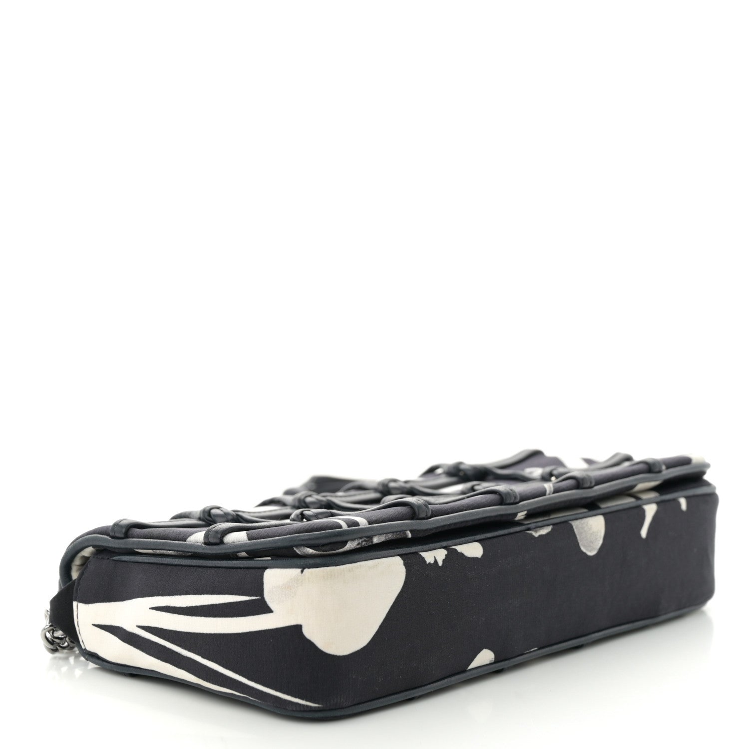 Chanel Silk Lambskin Tahiti Timeless Flap Navy White