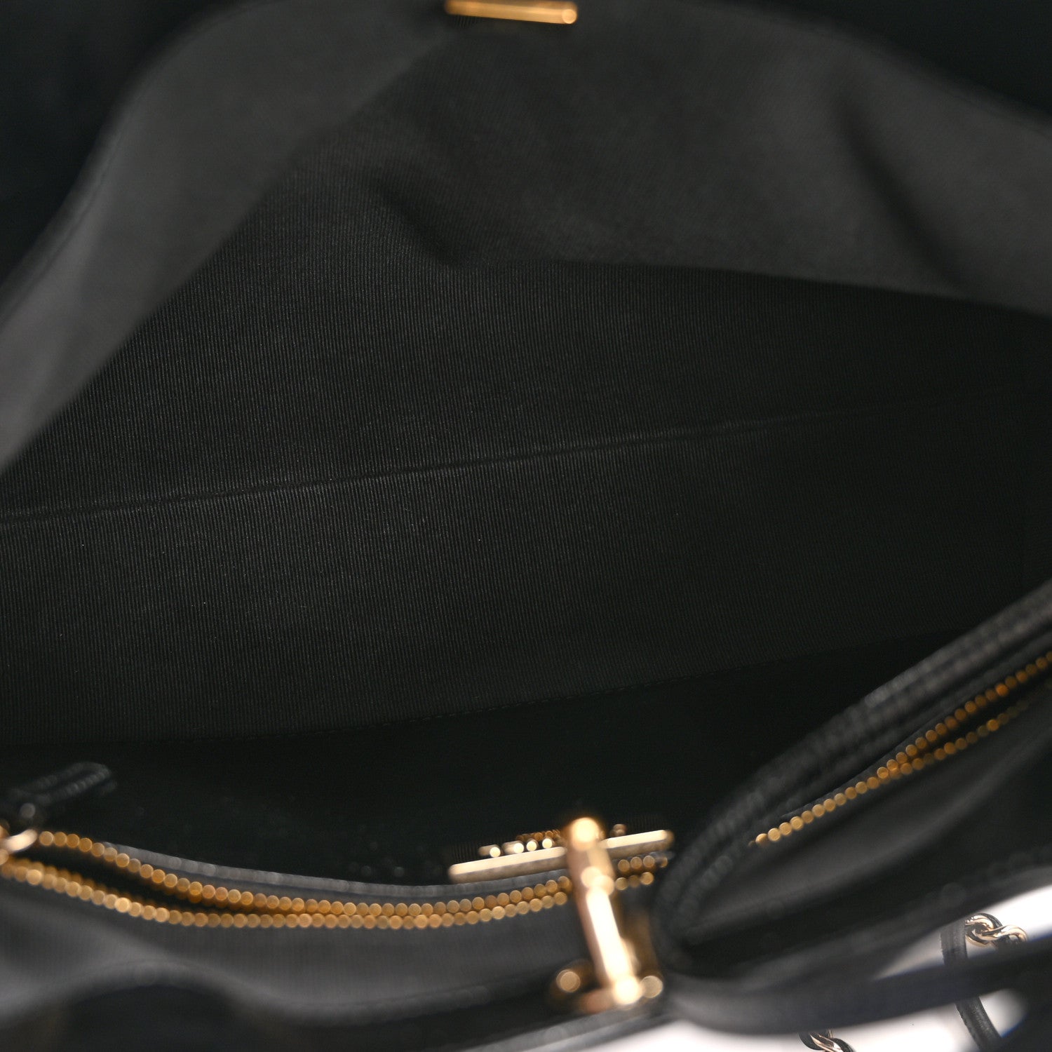 Chanel Shiny Crumpled Calfskin Quilted Small 31 Shopping Bag Black