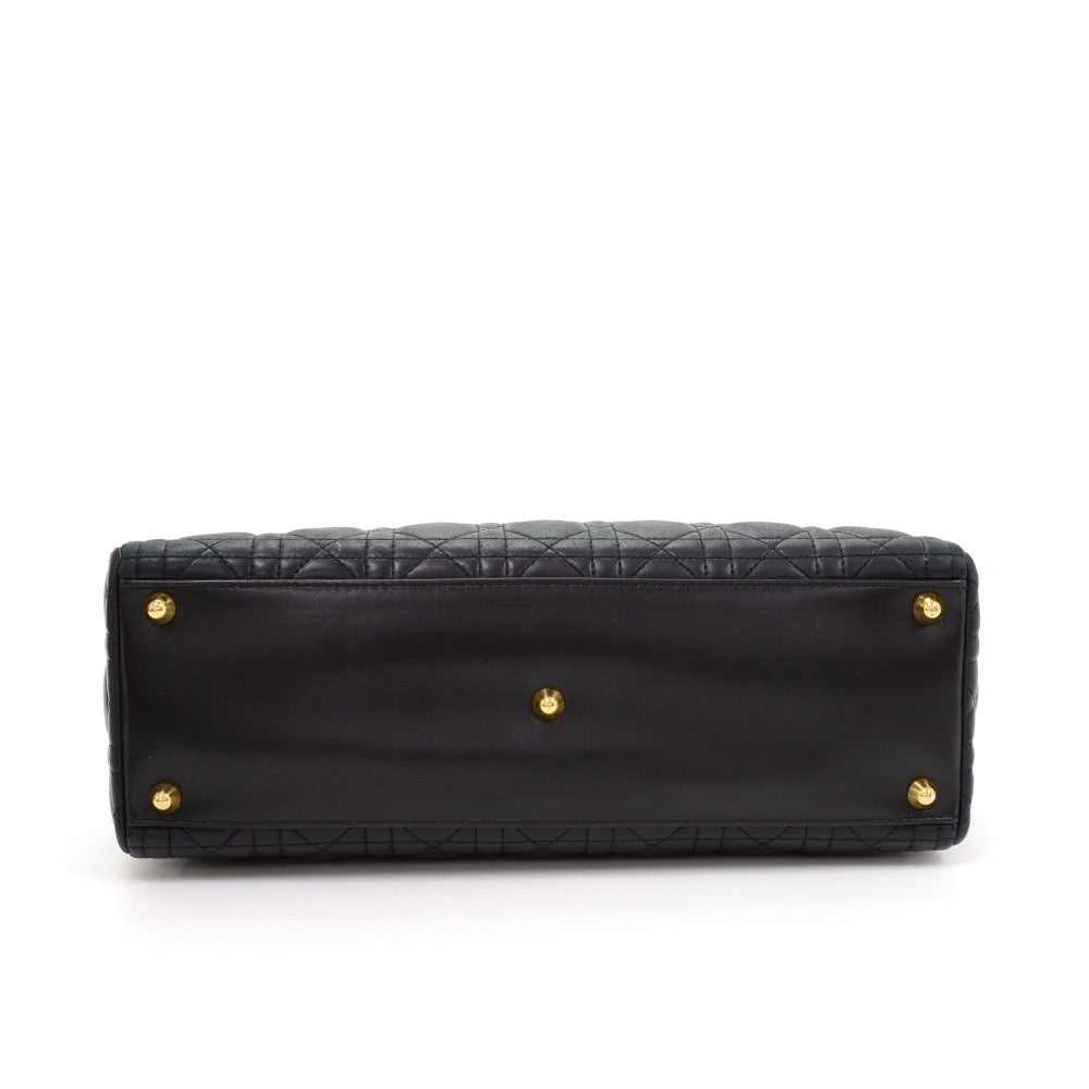 Lady Dior Cannage Quilt Leather Large Bag