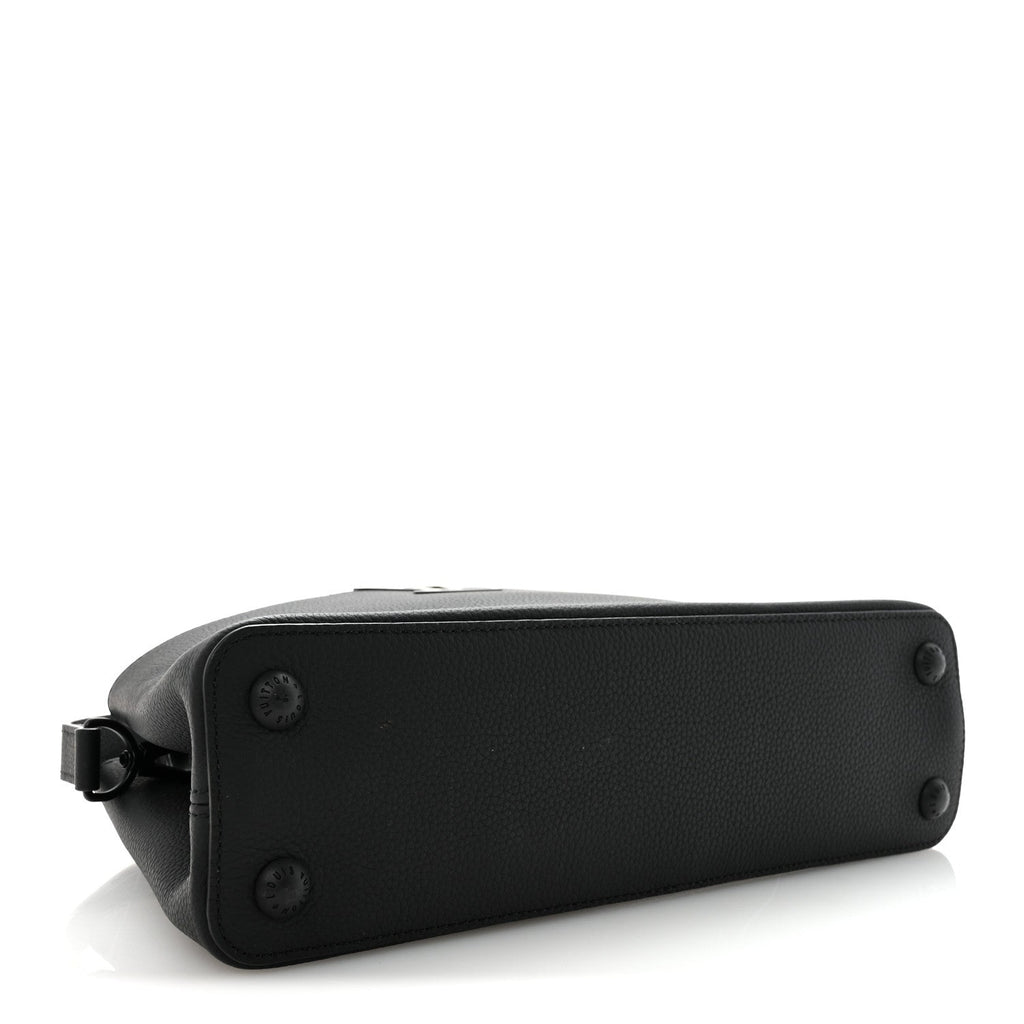 Louis Vuitton Taurillon Capucines East West MM Matte Black