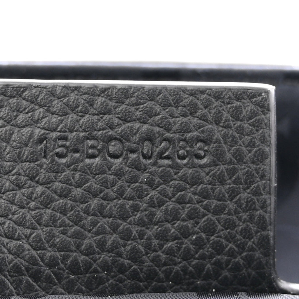 Christian Dior Grained Calfskin Saddle Messenger Bag With Strap Black
