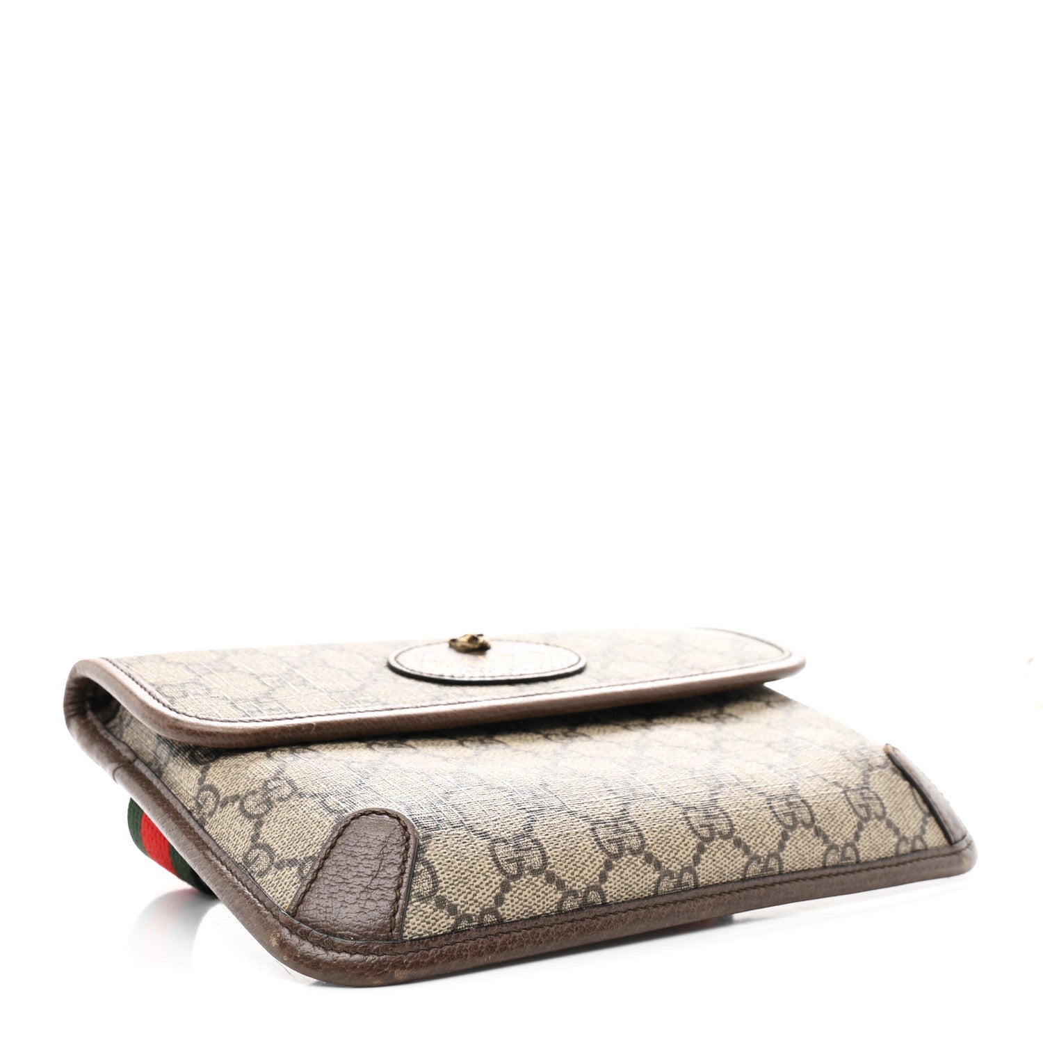 Gucci GG Supreme Monogram Neo Vintage Web Belt Bag Brown