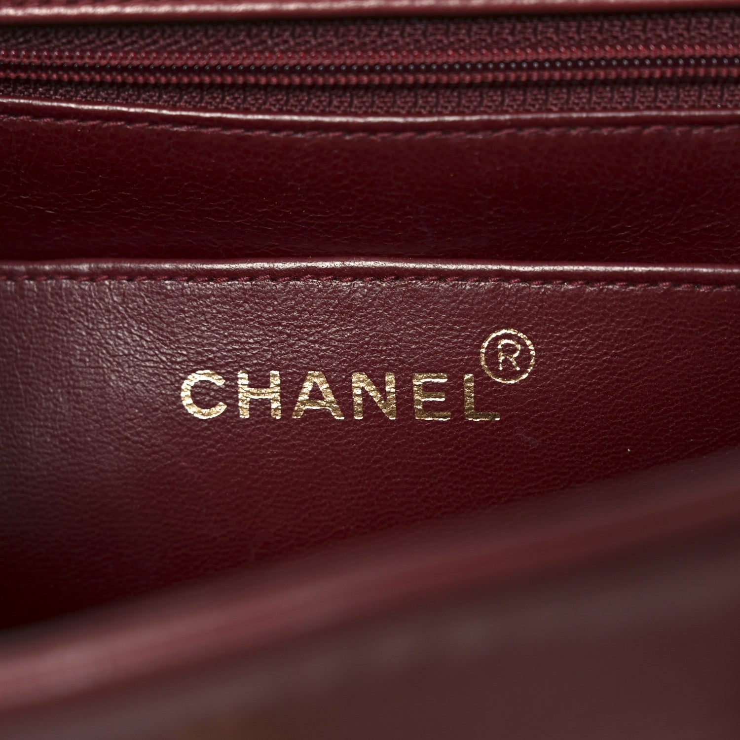 Chanel Lambskin Vertical Quilted CC Flap Shoulder Bag Burgundy