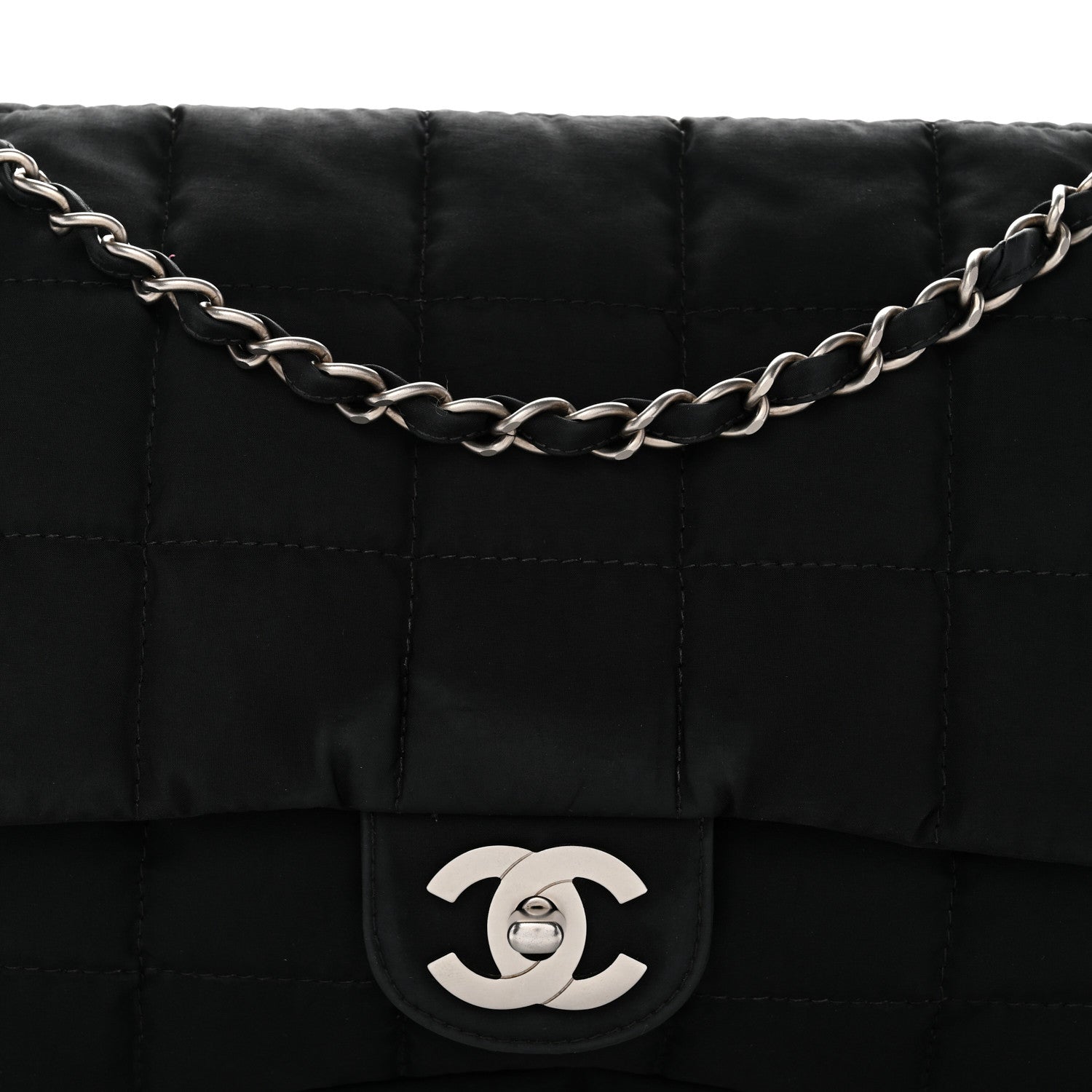 Chanel Nylon Square Quilted Flap Black