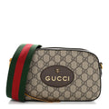 Gucci GG Supreme Monogram Web Neo Vintage Shoulder Bag Beige New Acero Crop