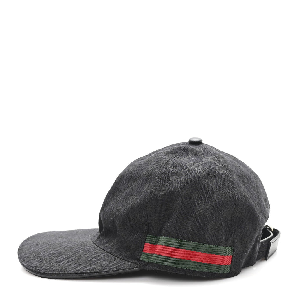 Gucci Monogram Web Baseball Hat L Black