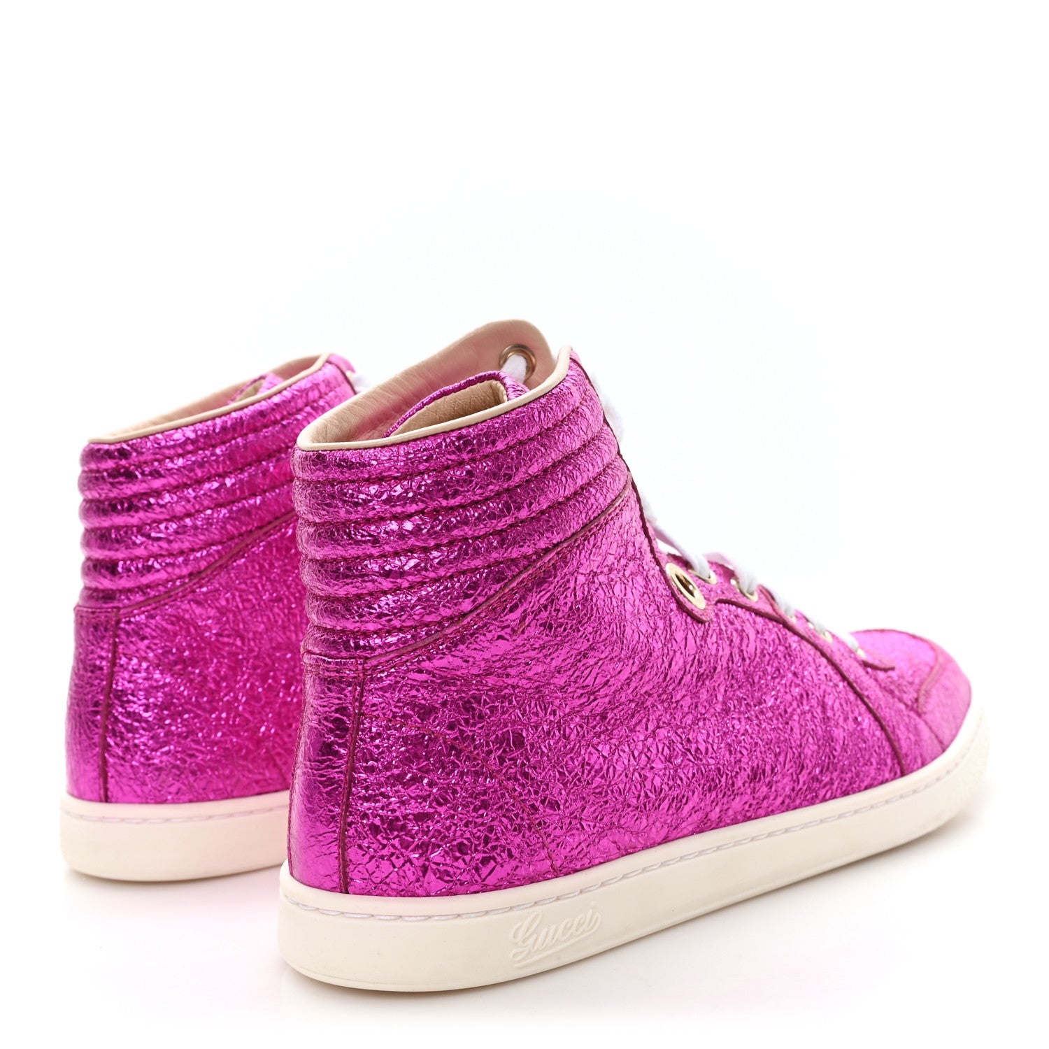 Gucci Galassia Womens High Top Sneakers 36.5 Fuxia
