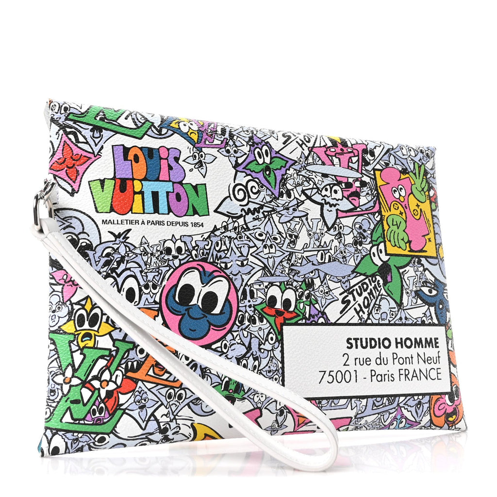 Louis Vuitton Monogram Comics Trio Envelope Pouch Multicolor