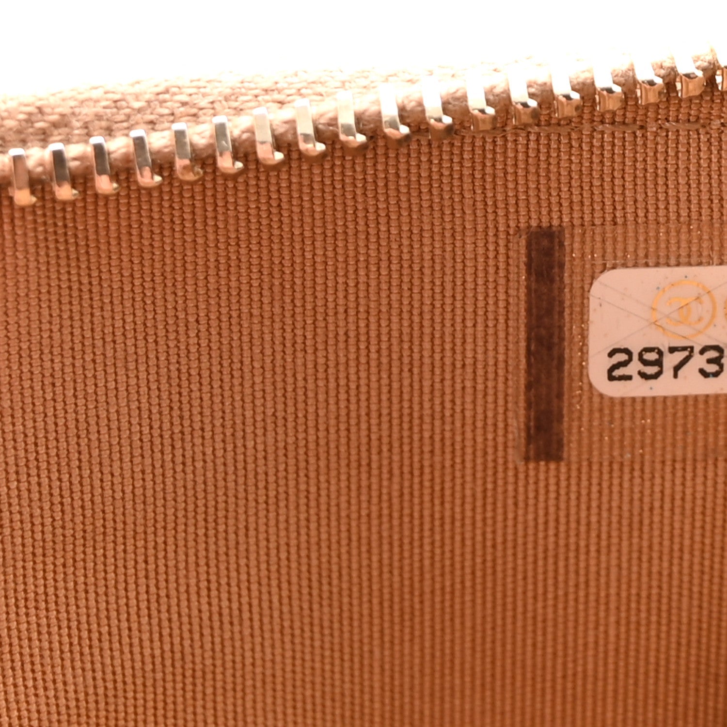 Lambskin Quilted Classic Zip Boy Pouch Beige