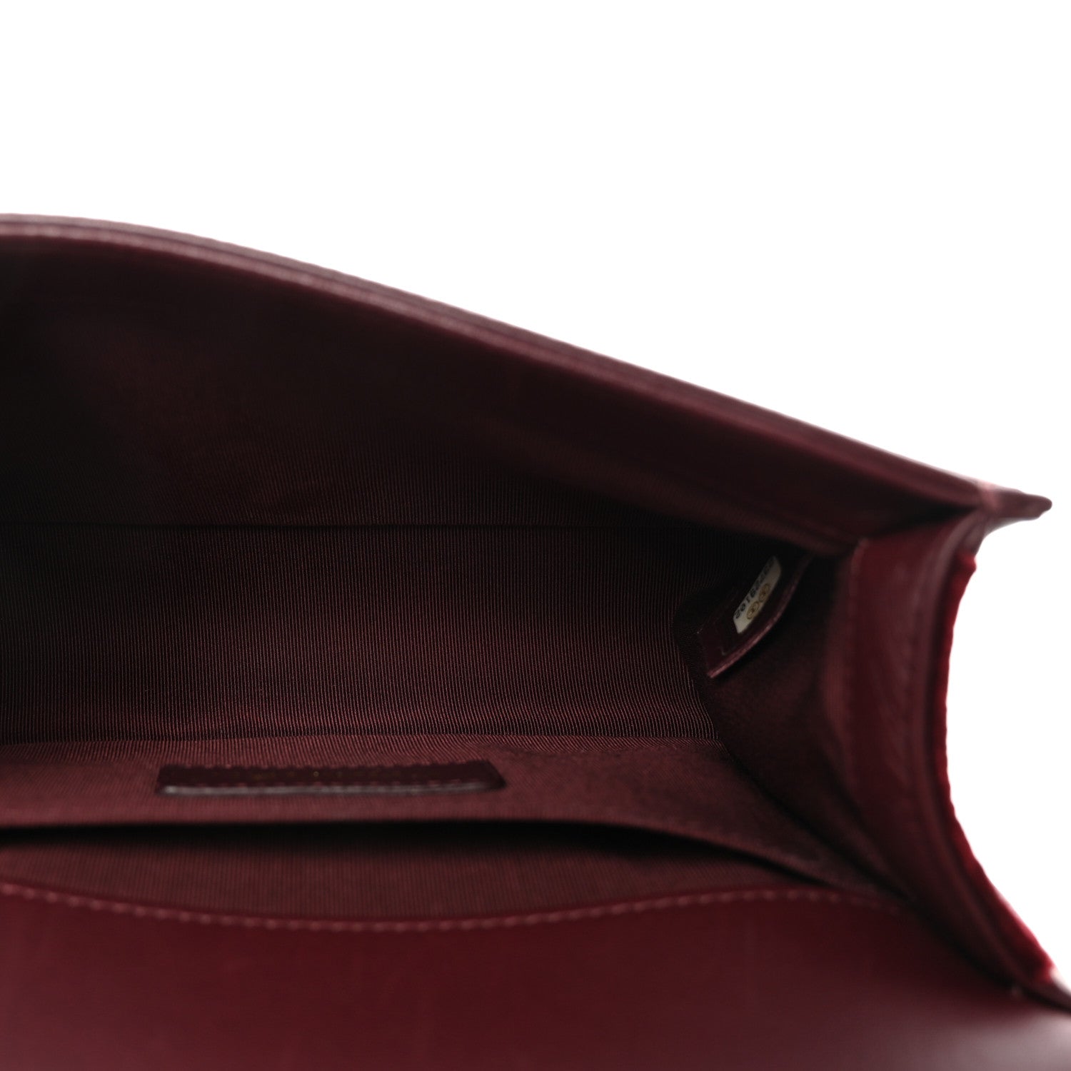 Chanel Velvet Chevron Quilted Small Boy Flap Burgundy