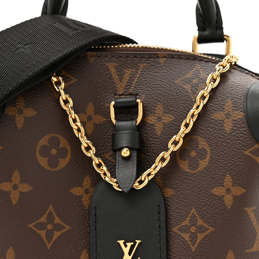 Louis Vuitton Monogram Petite Malle Souple Black