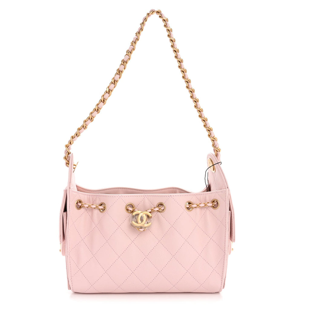 Chanel Caviar Quilted Mini Chanel 25 Handbag Light Pink