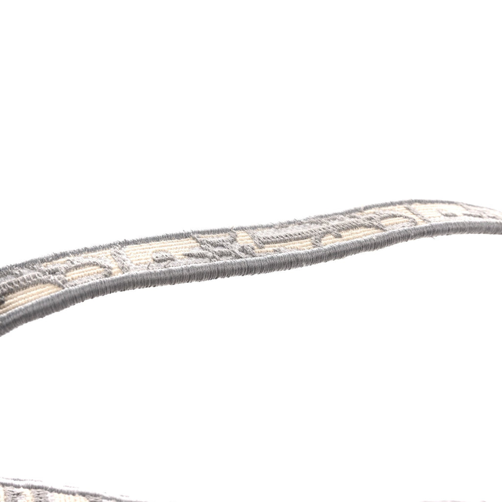 Christian Dior Oblique Embroidered Saddle Bag Gray