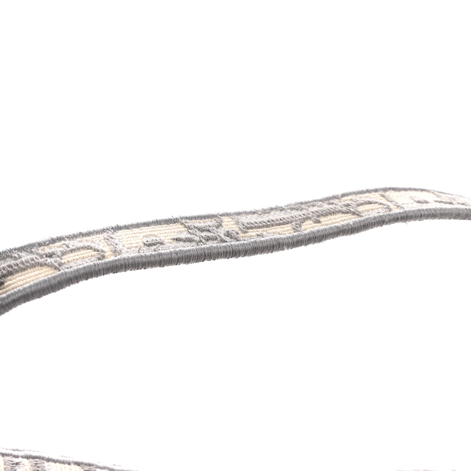 Christian Dior Oblique Embroidered Saddle Bag Gray