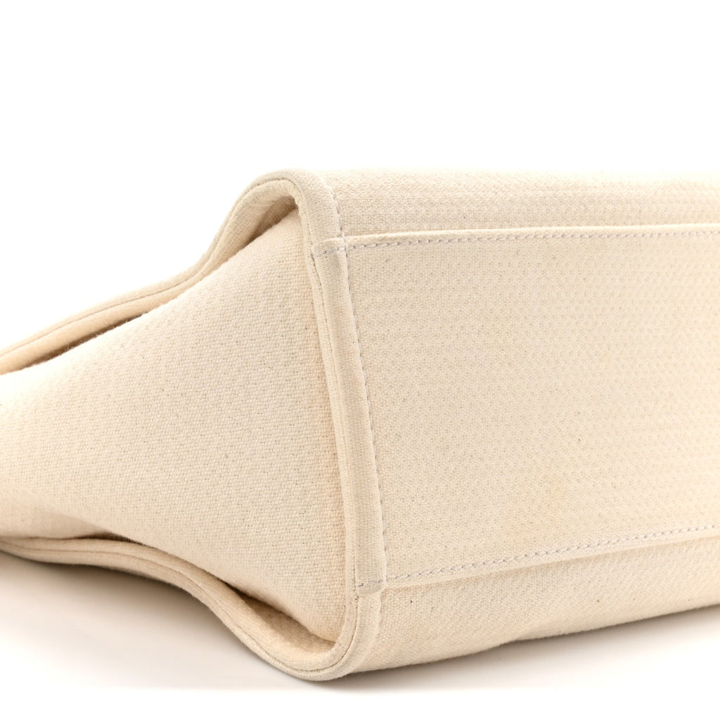 Chanel Mixed Fibers Small Deauville Tote White